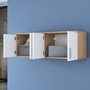 Hanah Home Armario de Pared Nogal y Blanco